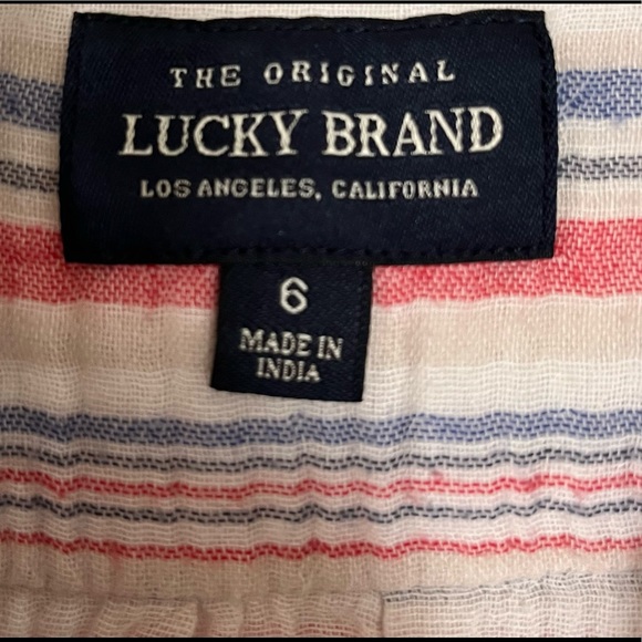 Lucky Brand Button-Down Collar Short Sleeve Shirt Boys 6 - Picture 6 of 6